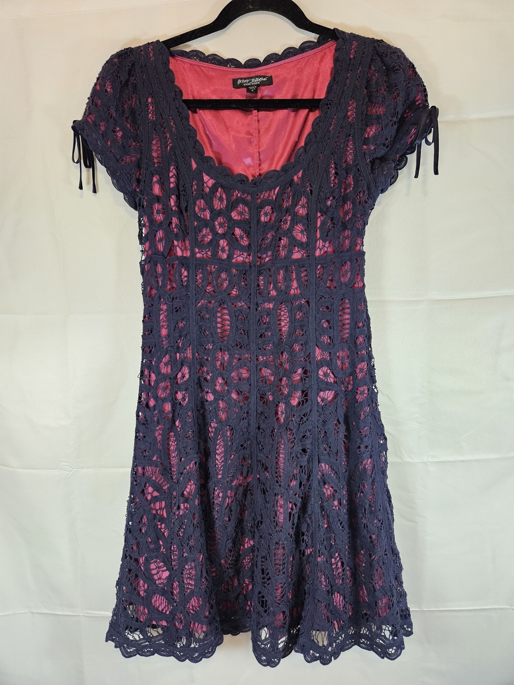 Vintage Y2K Betsey Johnson Knitted Silk Lined 2000s Dress Midi Whimsigoth Fairy